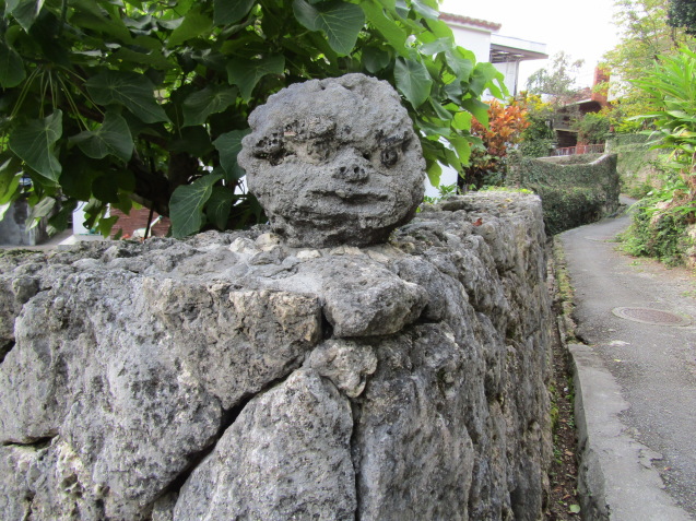 琉球石灰岩の塀画像
