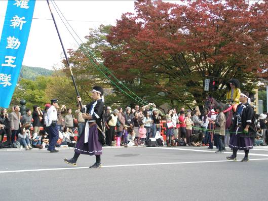 京都時代祭り始めの隊列・明治維新の志士写真