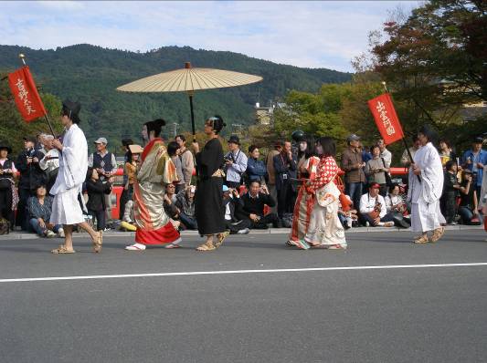 京都時代祭り江戸時代の京都の華・吉野太夫、出雲阿国写真