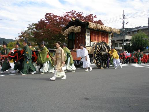 京都時代祭牛車写真