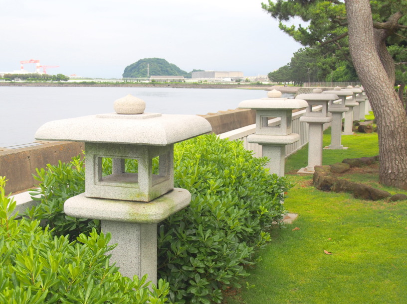 旧伊藤博文別荘から見る野島の海画像