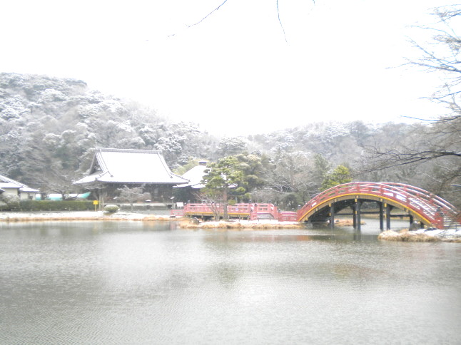 称名寺雪景色画像