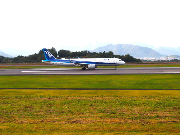 高松空港着陸機