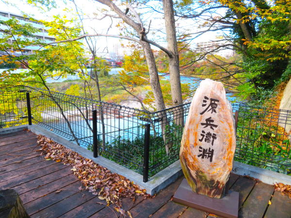 広瀬川権兵衛淵から眺める