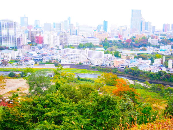 広瀬川青葉城から