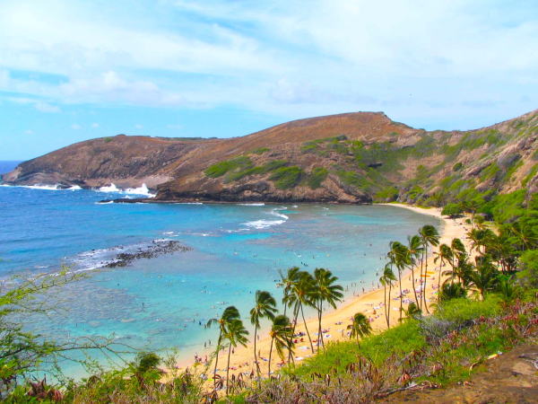 ハナウマ湾とオアフ島の海